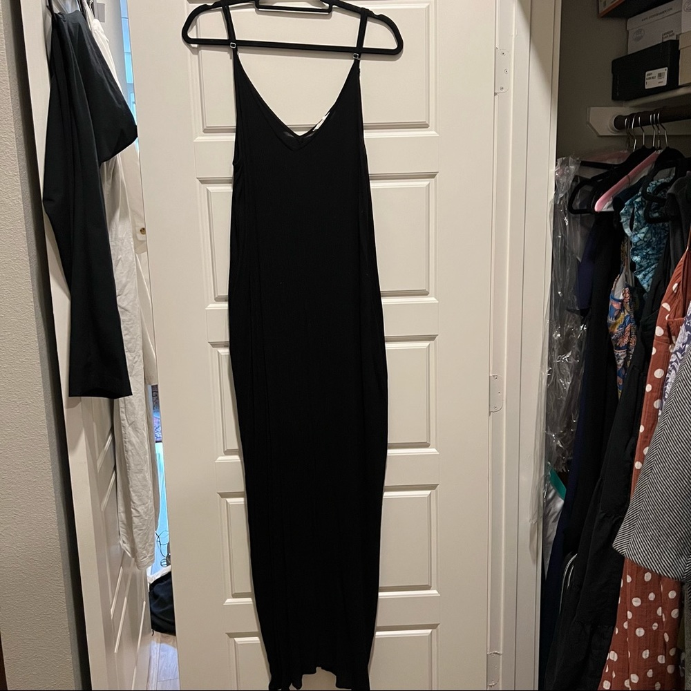 Black Lovestitch Maxi Gauze dress